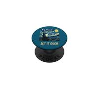 Let It Gogh Swirling Sky Night Art Lover Funny Pun Tee 5 PopSockets Adhesive PopGrip