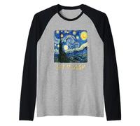 Let It Gogh Swirling Sky Night Art Lover Funny Pun Tee 6 Raglan Baseball Tee