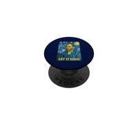 Let It Gogh Van Art Word Joke Stars Night Design PopSockets Adhesive PopGrip