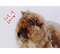 Let it Snow! Chow Chow Dog Christmas Greeting Card 125mm x 178mm Including Envelope GC095