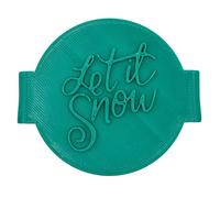 Let It Snow Christmas Cookie Stamp Fondant Embosser 6cm (2.36 inches) for Baking, Icing, Fondant, Biscuits, Cookie, Cupcake, Decoration - Made in UK - The Cookie Factory