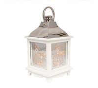 Let It Snow Christmas Lantern Wooden Warm White LED Light Nativity Indoor Decorations
