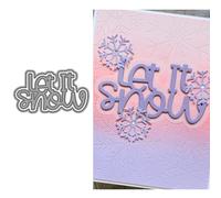Let It Snow Die Cuts for Card Making, Christmas Metal Cutting Dies for Paper Scrapbooking, DIY Stencils for Album Party Wedding Festivals Decoration