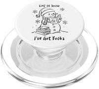 Let It Snow I’ve Got Books, Cozy Snowman Reading Winter Cute PopSockets PopGrip for MagSafe
