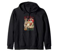 Let It Snow I'll Be Reading Skeleton Art Zip Hoodie