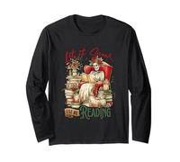 Let It Snow I'll Be Reading Skeleton Books Long Sleeve T-Shirt