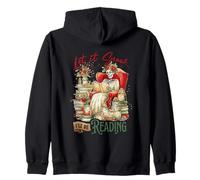 Let It Snow I'll Be Reading Skeleton Books Zip Hoodie