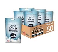 Let it Snow Instant Fake Snow Powder - Made in the USA, Perfect for Kids, Holiday Decorations, Sensory Play, and Slime - 50 Pack, Makes 50 Gallons snow,30g each pack