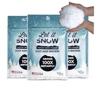 Let it Snow Instant Fake Snow Powder - Made in the USA, Safe & Easy to Use Artificial Snow for Slime, Holiday Decorations, Photography & Sensory Play, 3 Packs, Makes 3 Gallons