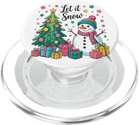 Let It Snow - Snowman - Christmas - Christmas Tree PopSockets PopGrip for MagSafe