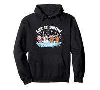 Let It Snow Squad Dabbing Santa Reindeer Snowman Gingerbread Pullover Hoodie