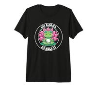 Let Karma Handle It Meditating Frog Lotus Zen Yoga Premium T-Shirt