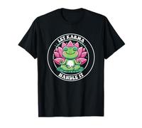 Let Karma Handle It Meditating Frog Lotus Zen Yoga T-Shirt