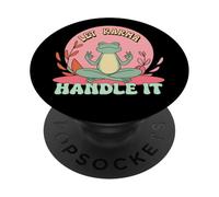 Let Karma Handle It Zen Meditating Frog PopSockets Adhesive PopGrip