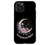 Let Kindness Bloom Floral Crescent Moon Celestial Stars Art Case for iPhone 11 Pro