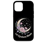 Let Kindness Bloom Floral Crescent Moon Celestial Stars Art Case for iPhone 12/12 Pro