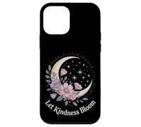 Let Kindness Bloom Floral Crescent Moon Celestial Stars Art Case for iPhone 12 mini