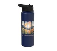 Let Kindness Bloom Inspirational Quote Stainless Steel Insulated Water Bottle