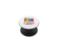 Let Kindness Grow Rainbow Books Flowers Kindness Pride PopSockets Adhesive PopGrip