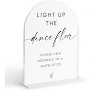 Let Love Glow Sign Wedding, White Arch Acrylic Sign, Wedding Dance Floor Props, Bridal Shower Decor, Engagement Party Decor, Centerpiece Table Decorations Party for Bride and Groom-15