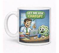 Let Me Ask ChatGPT Funny Office Help Ceramic Gift Mug