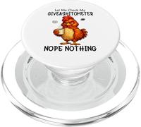 Let Me Check My Giveashitometer Funny Grumpy Chicken Coffee PopSockets PopGrip for MagSafe