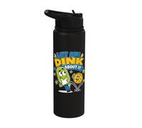 Let Me Dink About It Funny Pickleball Player Stainless Steel Insulated Water Bottle
