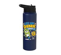 Let Me Dink About It Funny Pickleball Player Stainless Steel Insulated Water Bottle