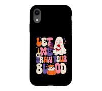 Let Me Draw Your Blood Nurse Cute Retro Ghost Case for iPhone XR