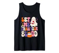 Let Me Draw Your Blood Nurse Cute Retro Ghost Tank Top