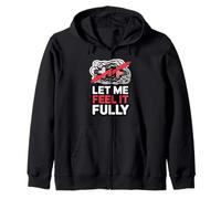 Let Me Feel It Fully Anti-Toxic Positivity Slogan Zip Hoodie