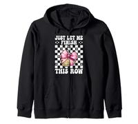 Let Me Finish This Row Crocheting Crocheter Knitting Girl Zip Hoodie