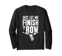 Let Me Finish This Row Knitting Lover Craft Life Knitting Long Sleeve T-Shirt