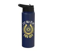Let Me Flip You Off Horseshoe Pitching Stainless Steel Insulated Water Bottle