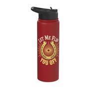 Let Me Flip You Off Horseshoe Pitching Stainless Steel Insulated Water Bottle
