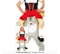 Let Me Go Wolf Piggyback Wolf Costume With Legs Funny Novelty Fancy Dress