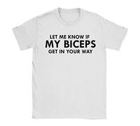 Let Me Know If Mens T-Shirt Medium White Funny Quote Bodybuilding Weightlifting Gym Top