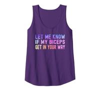 Let Me Know If My Biceps Get In Your Way Funny Workout Tank Top