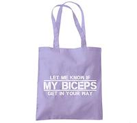Let Me Know If My Biceps Get In Your Way - Tote Shopping Bag - Work Out Gym Weight One size lavender purple