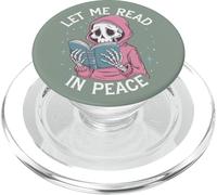 Let Me Read in Peace Ghost Bookish Book Lover Reading PopSockets PopGrip for MagSafe