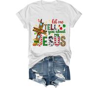 Let Me Tell You About My Jesus Shirt Christmas Christians God Faith T-Shirt Christmas Christians Tee Top White