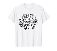 Let Our Adventure Begin Love Heart Couple Value Graphic T-Shirt