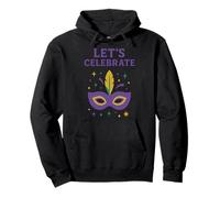 Let’s Celebrate Mardi Gras Mask Design Pullover Hoodie