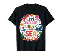 Let’s Explore Under The Sea Cute Ocean Animals Design Value Graphic T-Shirt