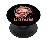 Let’s Fiesta! Adorable Axolotl Mariachi Cinco De Mayo PopSockets Adhesive PopGrip