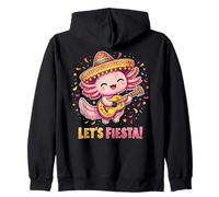 Let’s Fiesta! Adorable Axolotl Mariachi Cinco De Mayo Zip Hoodie