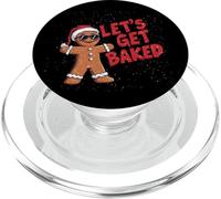 Let’s Get Baked Gingerbread Christmas Party Cookie Pun Fun PopSockets PopGrip for MagSafe