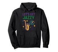 Let’s Get Jazzy Mardi Gras Celebration Design Pullover Hoodie