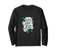 Let’s Get Lit Funny Christmas Lights Holiday Party Humor Long Sleeve T-Shirt