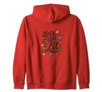 Let’s Get Lit Funny Christmas Lights Holiday Party Humor Zip Hoodie